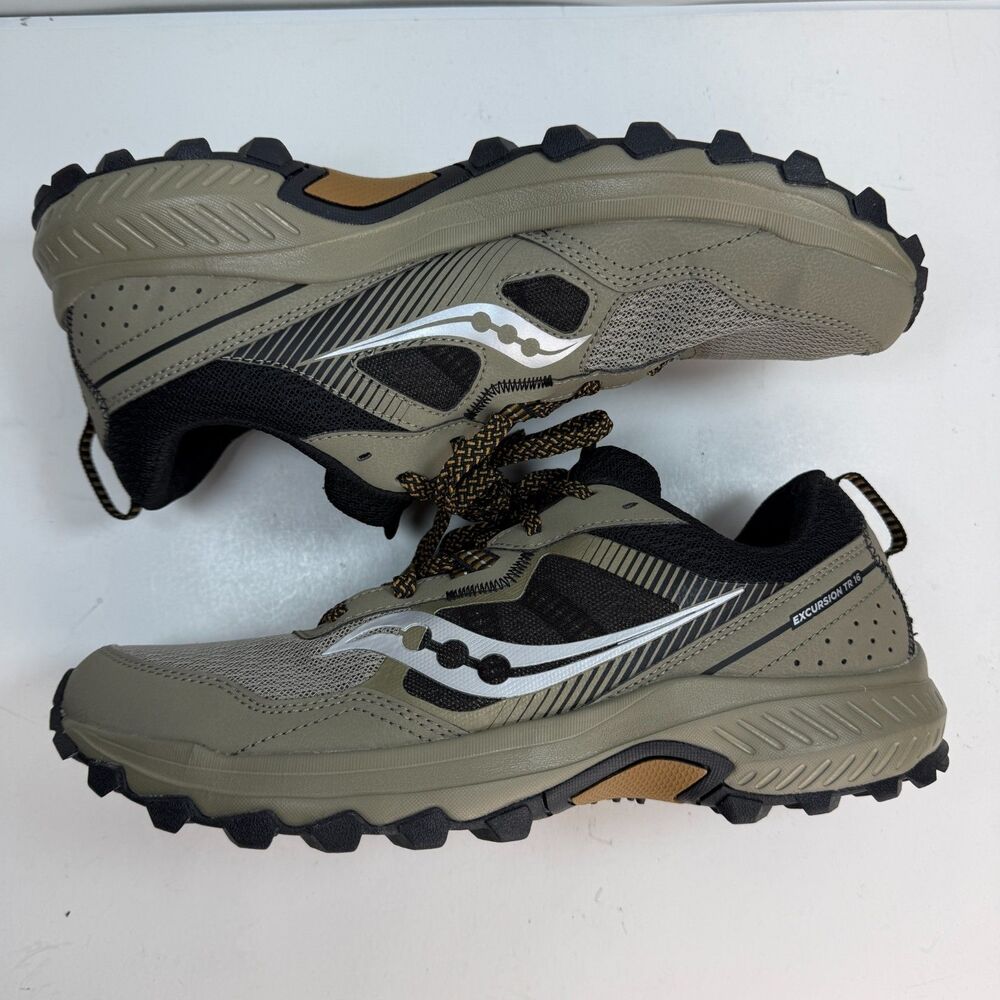 Saucony Excursion TR16 Hiking Shoes Mens Size 10 Green Black Trail Running